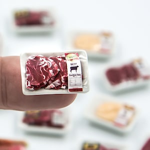 Miniatur Fleisch oder Puppenküche