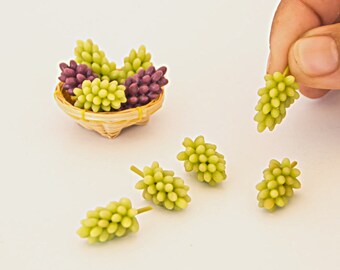 5 Miniature grape Dollhouse miniatures food Tabletop miniatures