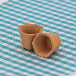 2 Miniature plant pots Terracotta planter Miniature pottery