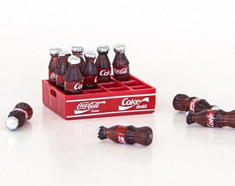 Miniature Mimi Dollhouse 36 Bottle 4 Crates Carbonated Soda Pop