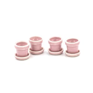 4 Miniatur Blumentöpfe Miniatur Keramik