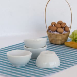 4 Pieces Miniature bowls Tiny pottery Ceramic miniatures
