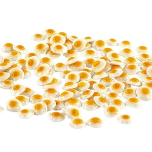 50 Miniature fried eggs Dollhouse food