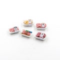 5 pack miniature meat Dollhouse food product logo