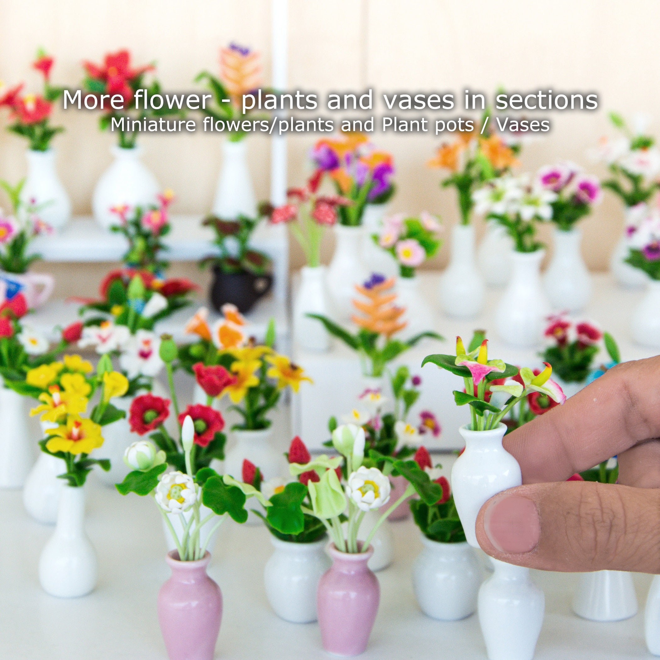 Dollhouse Miniature Flowers Props Replica 