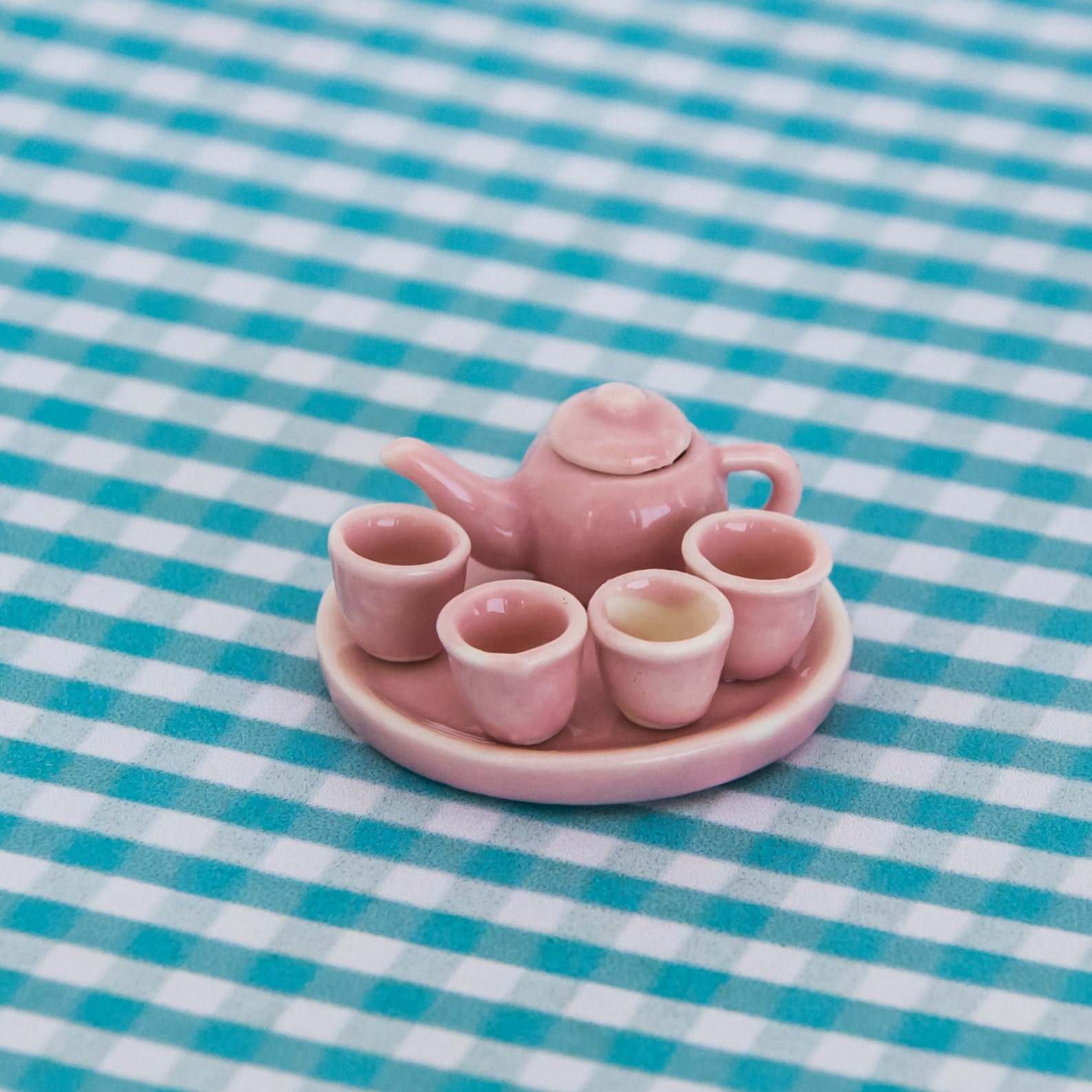 Miniature Tea Set Tiny Pottery Ceramic Miniatures Etsy