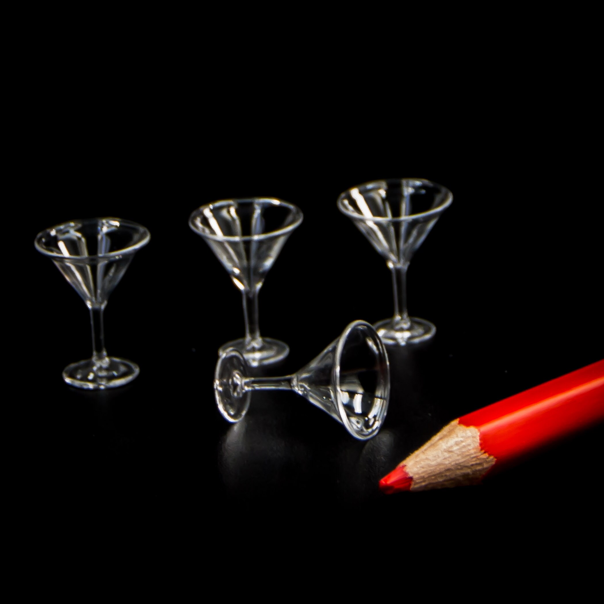 4 Martini glasses Blown glassware Props replica Etsy