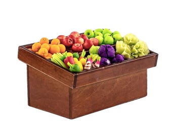 Vaguelly 1set Miniature Supermarket Model Shelf Mini Fruits And Vegetables Dollhouse Decoration For Landscape And Scene Display For Mini House Accessories