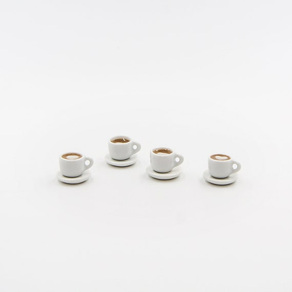 1:12 Scale Miniature Dolls House Miniatures 4 Take Out Coffee Cups 