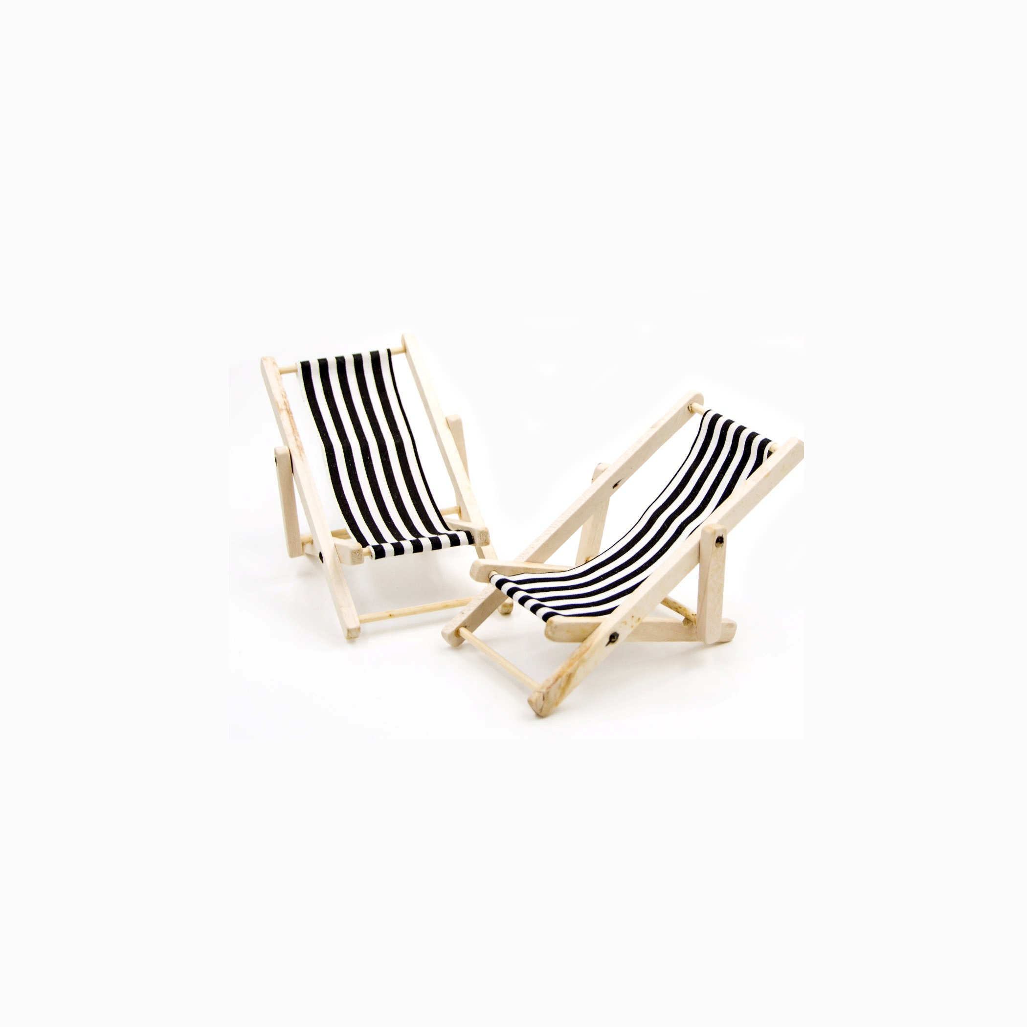 2 Miniature beach chairs Dollhouse furniture Etsy
