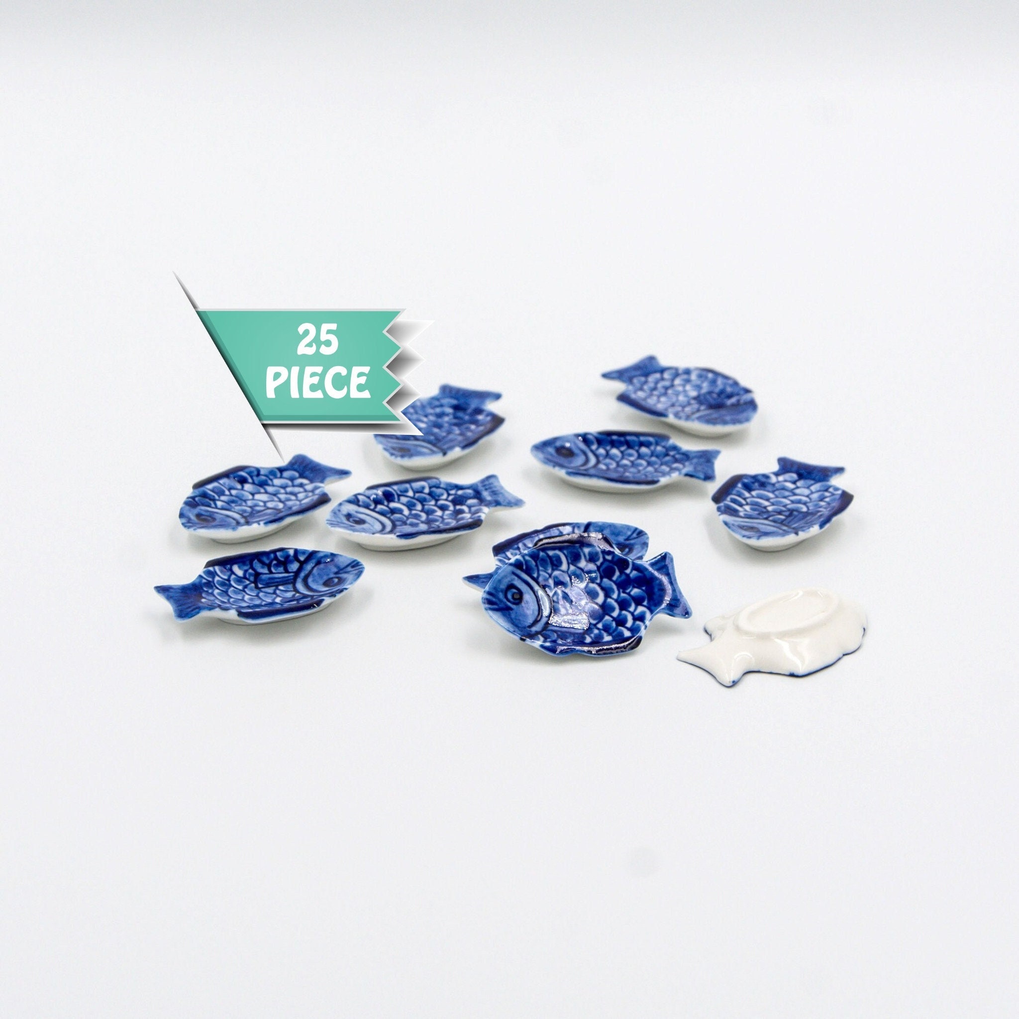 ミニチュア魚皿 ドールハウス食器 25 枚 - Etsy 日本