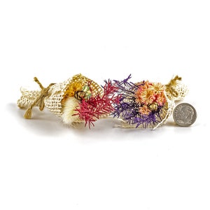Miniature tiny dried flower bouquet Dollhouse accessories