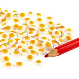 5 Miniature fried eggs Dollhouse food