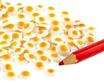 5 Miniature fried eggs Dollhouse food