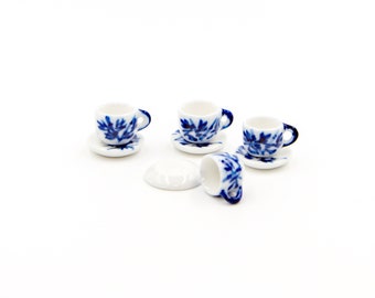 ミニチュアコーヒーカップ4個セット ドールハウス用食器 - Etsy 日本