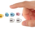 2 Miniature your name mugs Personalized gifts product logo