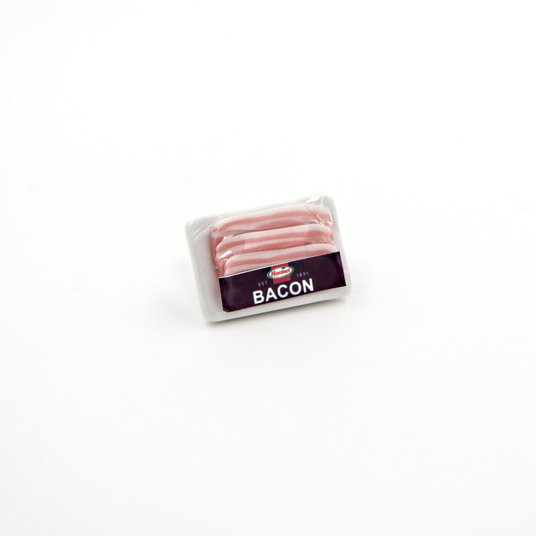 Miniature Bacon Dollhouse Food Etsy