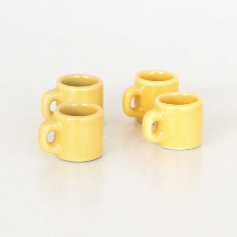 4 Miniature mug Tiny pottery Ceramic miniatures Etsy