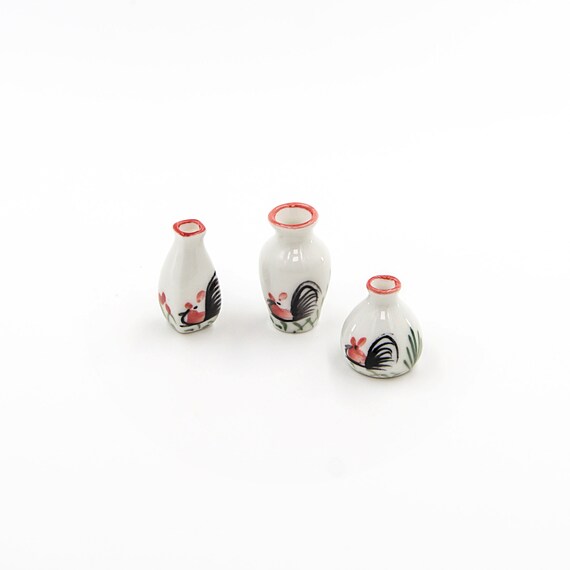 ドールハウスの花のためのミニチュア花瓶セット - Etsy 日本