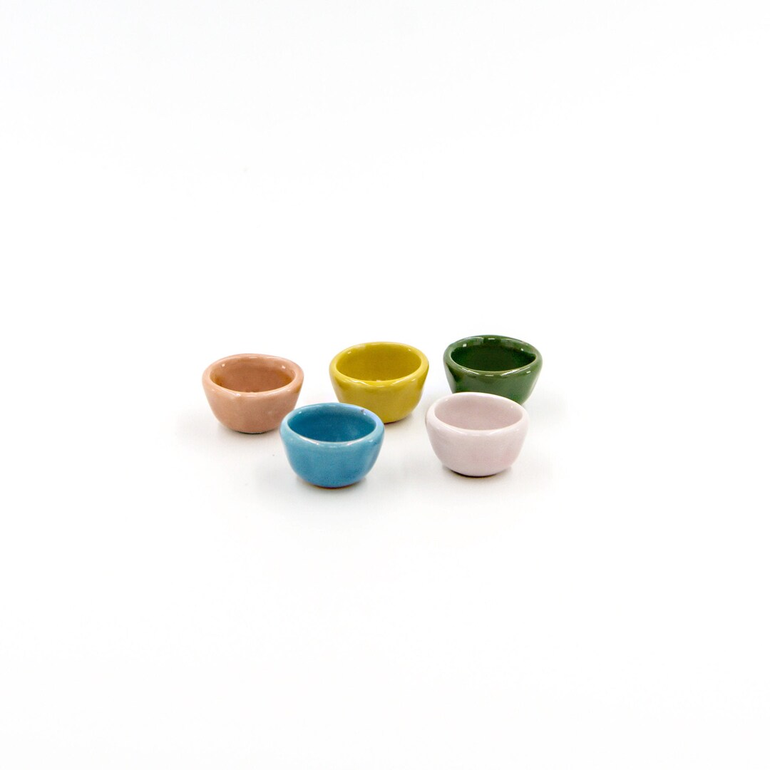 ミニチュアボウル5個セット ドールハウス用食器 - Etsy 日本