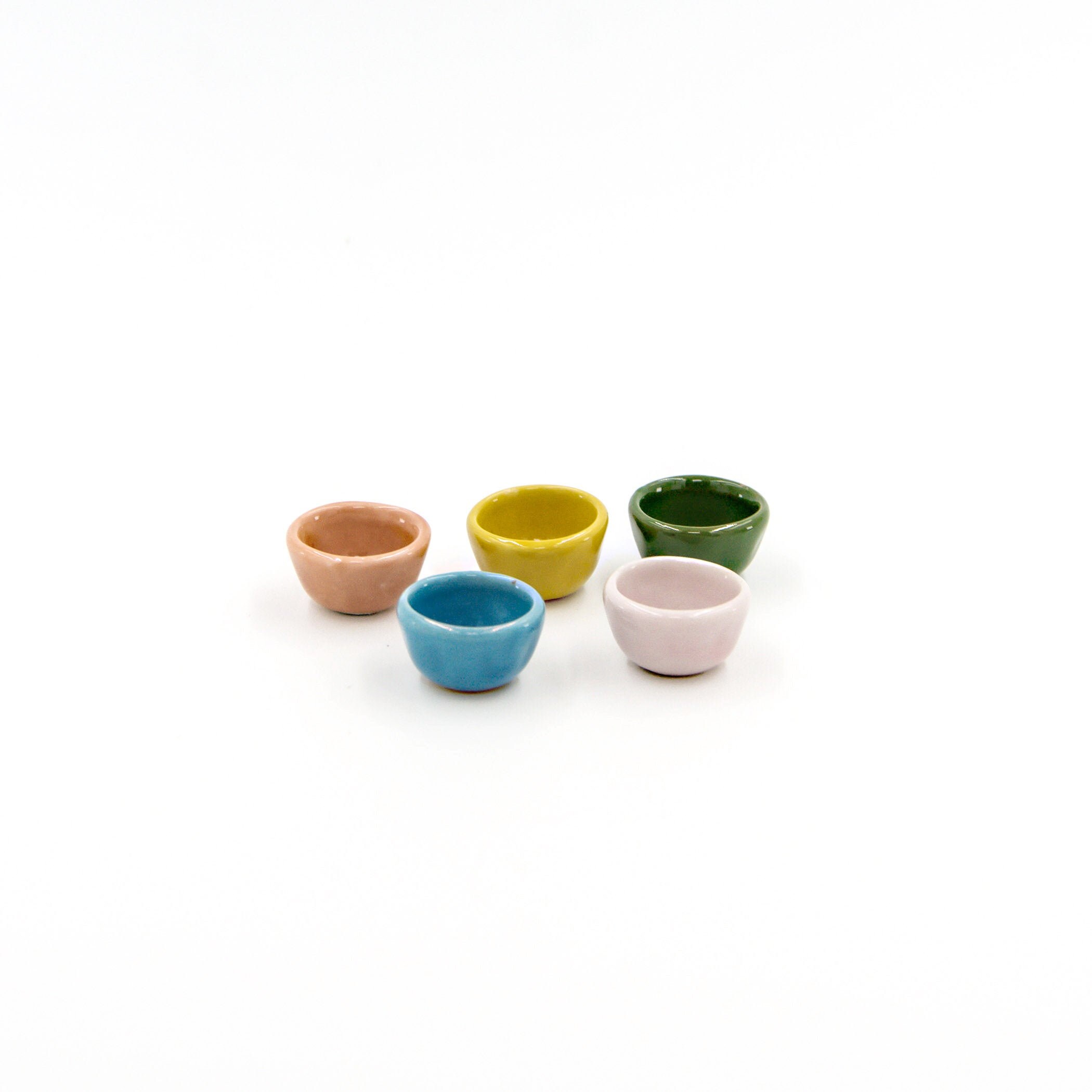 ミニチュアボウル5個セット ドールハウス用食器 - Etsy 日本