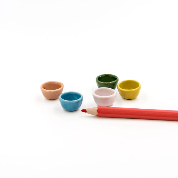 ミニチュアボウル5個セット ドールハウス用食器 - Etsy 日本