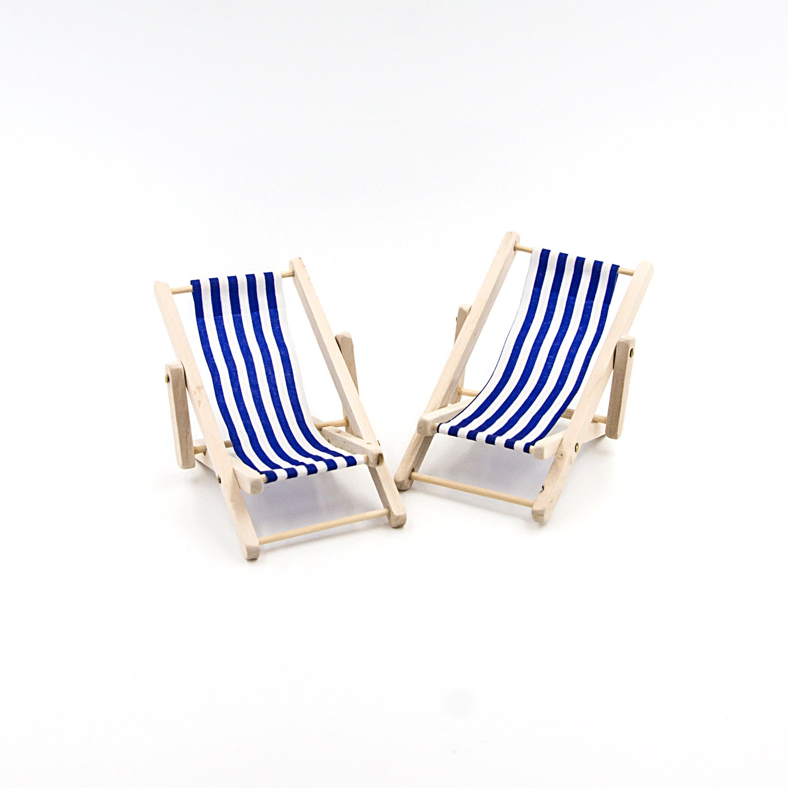 2 Miniature beach chairs Dollhouse furniture Etsy