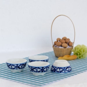 4 Pieces Miniature bowls Tiny pottery Ceramic miniatures
