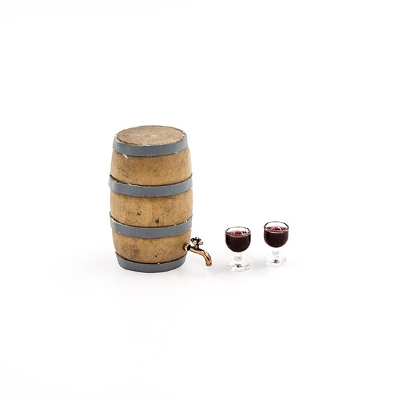 Miniature Wine Barrel Tabletop Miniatures Etsy
