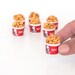 4 Miniature fried chicken buckets Dollhouse food 