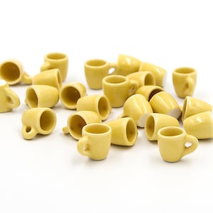 10 Miniature mug Tiny pottery Ceramic miniatures