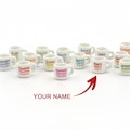 Miniature your name mug Custom name mugs Personalized gifts product logo