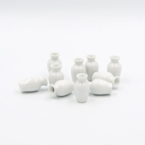 10 Miniature Vases Tiny Pottery Mini Ceramic Vase Etsy