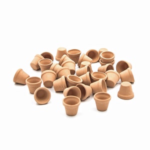10 Miniatur Blumentöpfe Terrakotta Übertopf
