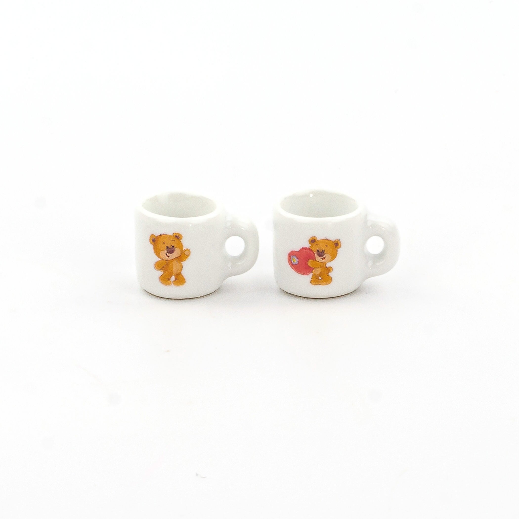 ミニチュアクママグカップ2個、ドールハウス用陶器 - Etsy 日本