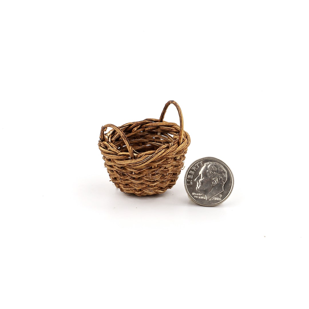 Miniature Wicker Baskets Realistic Miniatures Etsy