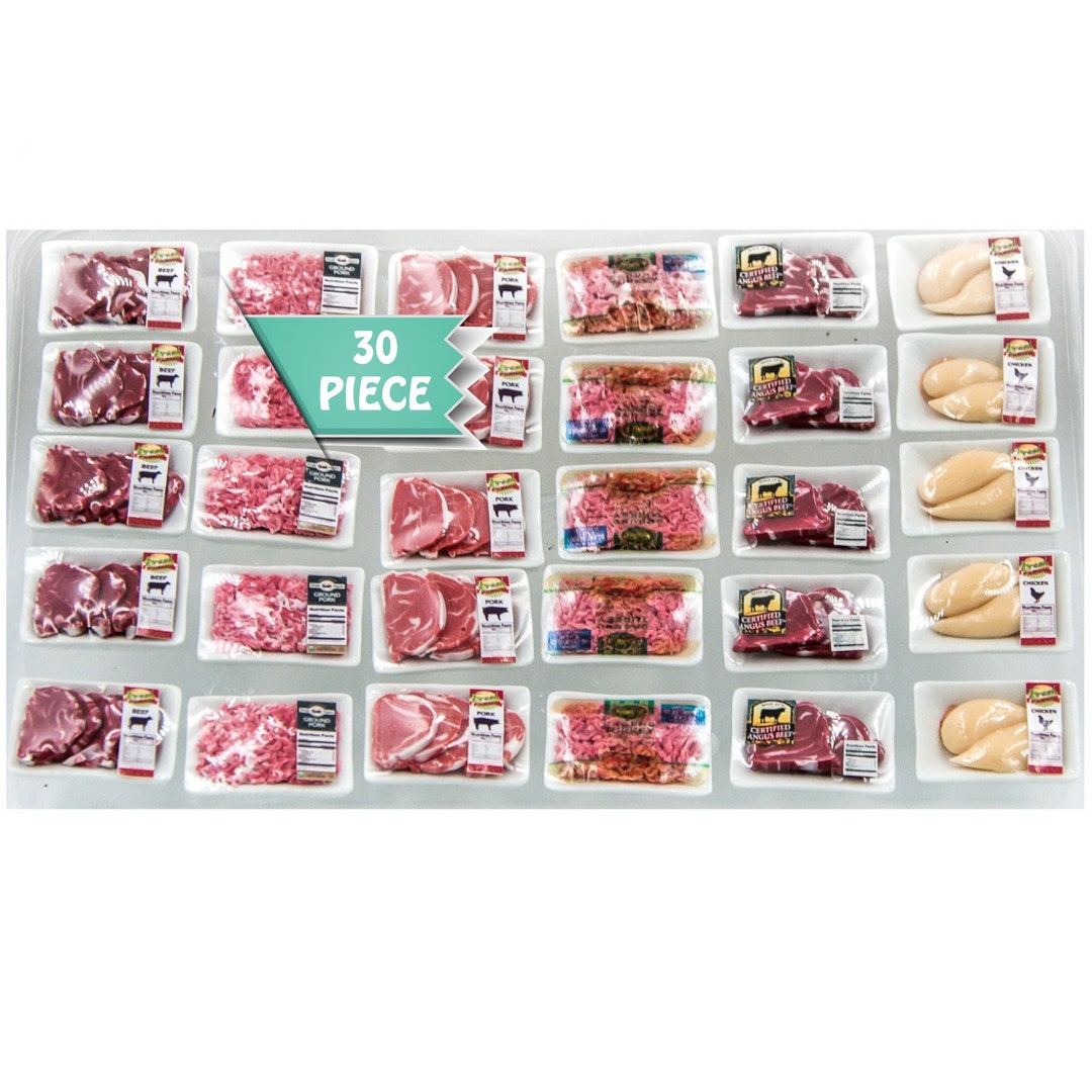 30 Miniature meat Dollhouse groceries