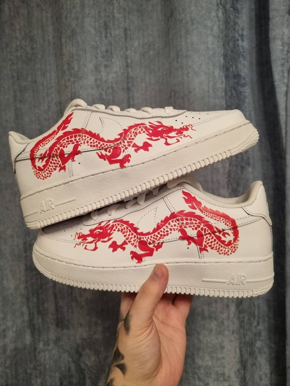 Nike, Shoes, Nike Af Dragon Custom Red