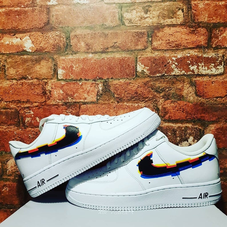 custom glitch air force 1