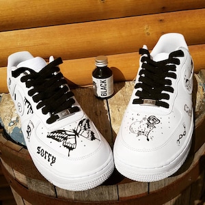 Nike Air Force 1 Custom, Air Force One, Custom Nike Shoes, Painted Air Force 1, Custom Sneakers, Doodle Deluxe AF1 Shoes (Adult/Junior)