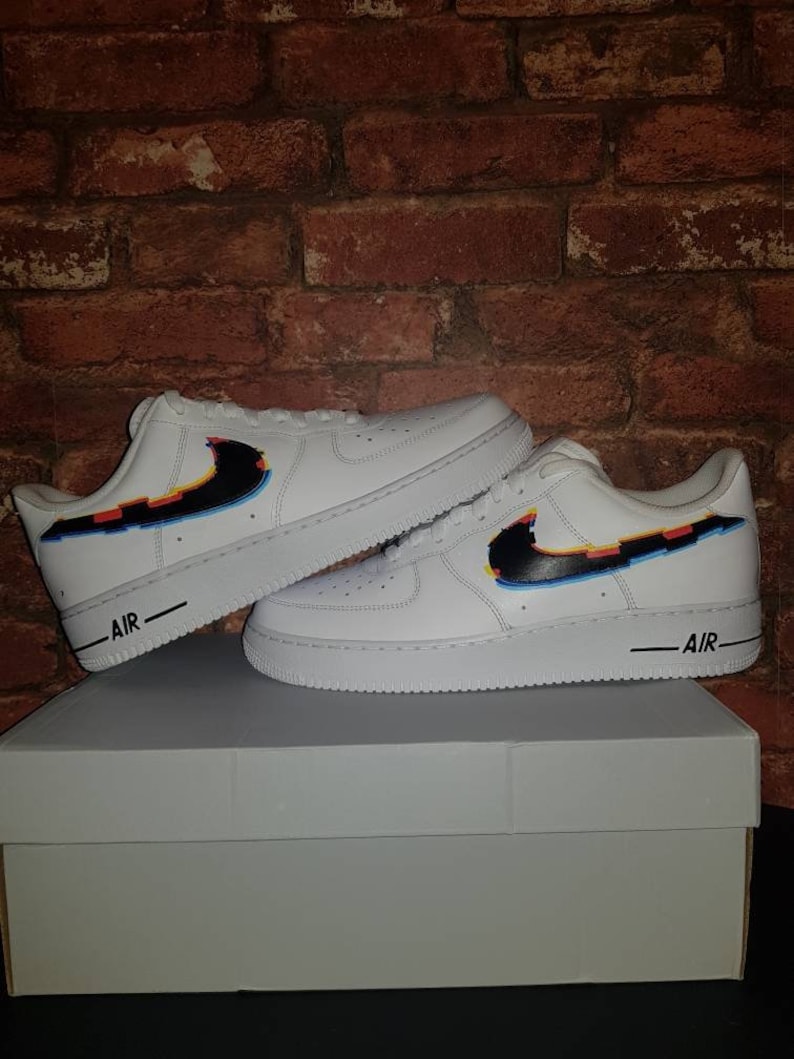 custom glitch air force 1