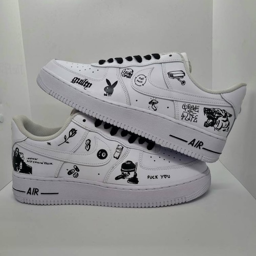 Dripping Paint Air Force 1 Custom Sneakers Etsy