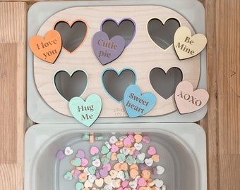 Montessori IKEA Puzzle Lid Insert for Kids |  Valentine’s Day | Sensory Bin | Sensory play