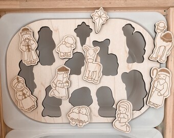 IKEA Flisat Christmas Nativity Puzzle Insert Lid for Kids