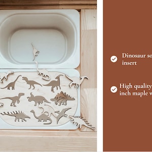 Montessori IKEA Flisat Dinosaur Puzzle Lid Insert for Kids