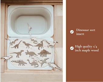 Montessori IKEA Flisat Dinosaur Puzzle Lid Insert for Kids