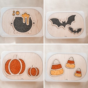 Halloween Sensory Insert | IKEA Trofast Bin | Sensory Bin | Potion Board | Flisat Sensory Table | Halloween Sensory | Sensory Play |