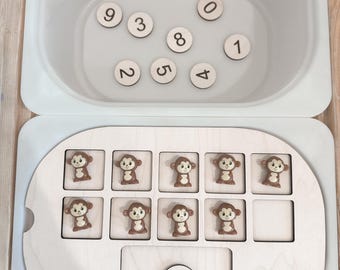 IKEA Flisat insert counting board Montessori number matching tray for sensory play preschool math learning toy