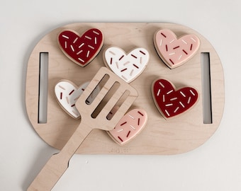 Valentine’s Day Pretend Play Cookies |  flisat sensory bin insert | Educational Activity Montessori | IKEA table