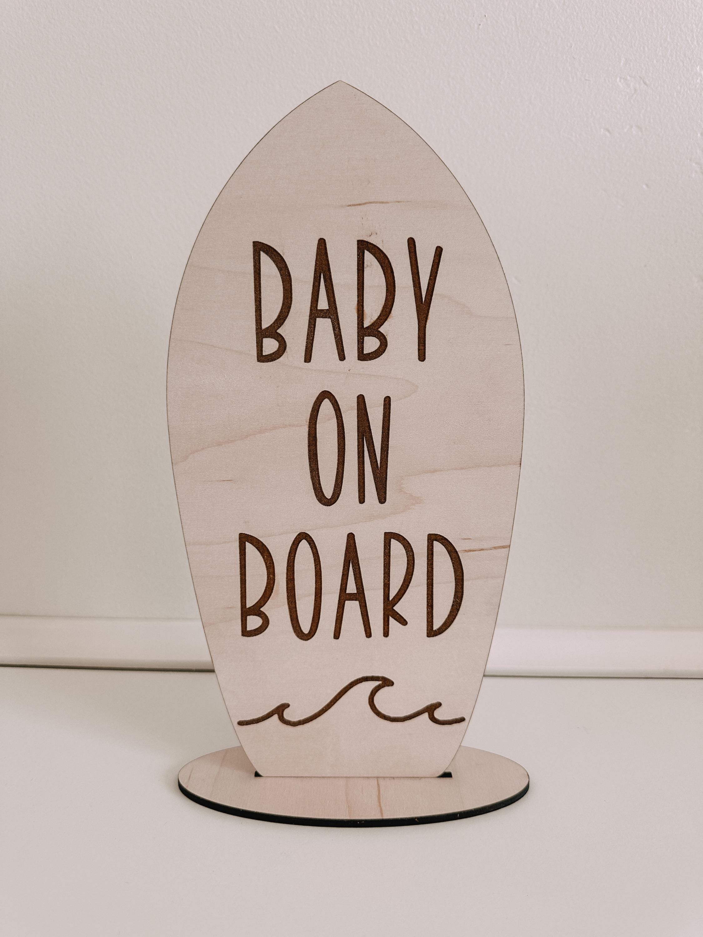 Baby on Board Surfboard Sign |baby Announcement Sign| Baby Shower Decor ...